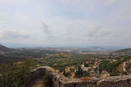 Panoramic from Klis fortressの写真素材