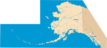 map of alaskaのイラスト素材