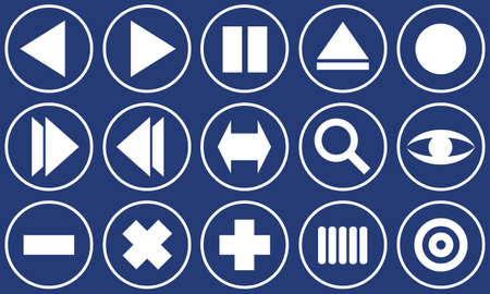 Set of buttons for web design. All buttons are isolated using a clipping path which make it easy to use them on any background color. See other images in my portfolio for other button sets.の写真素材