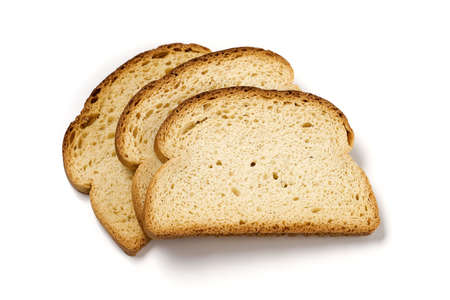 Toast isolated over a white backgroundの写真素材