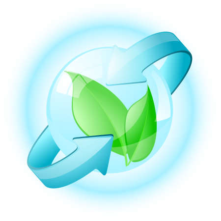 Environmental conceptual illustration isolated over a white background. のイラスト素材