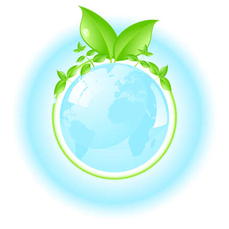 Environmental conceptual illustration isolated over a white background. のイラスト素材