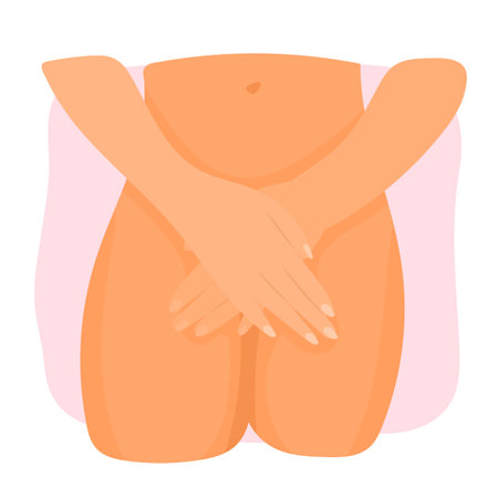 Gynecology concept, world sexual health concept, female body.のイラスト素材