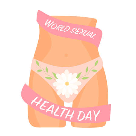 Gynecology concept, world sexual health concept, female body.のイラスト素材