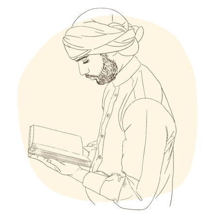Religious muslim man praying. Ramadan Kareemのイラスト素材