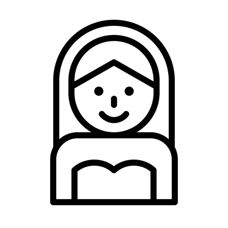 Bride vector, wedding related line design iconのイラスト素材