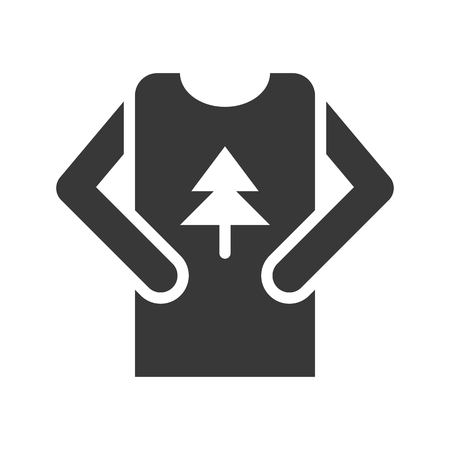 Sweater vector, Chirstmas related solid design iconのイラスト素材