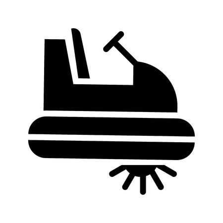 Pedal boat vector illustration, Watercraft solid design iconのイラスト素材