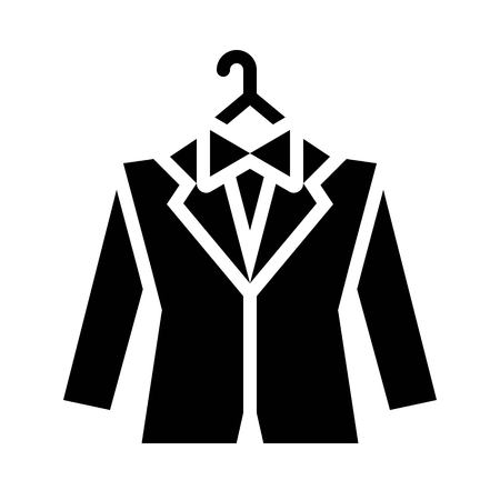 Groom dress vector, wedding related solid design iconのイラスト素材