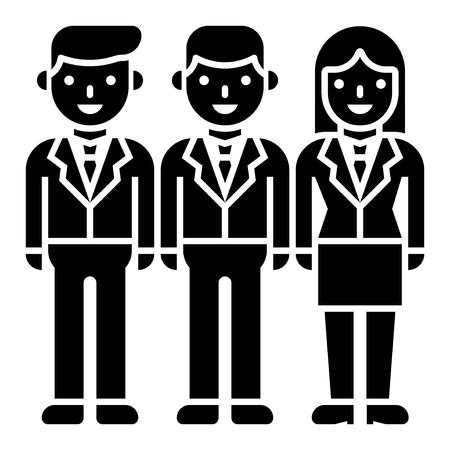 Business people team vector, solid design iconのイラスト素材