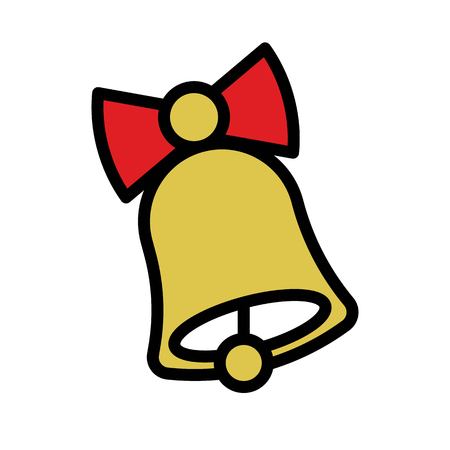 Bell vector, wedding related fiiled designe ditable outline iconのイラスト素材