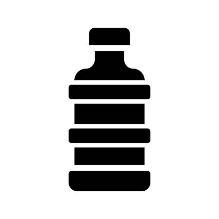 Plastic water bottle vector, grocery store related solid design iconのイラスト素材