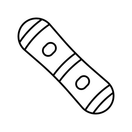 Snowboard vector, Chirstmas related line design iconのイラスト素材