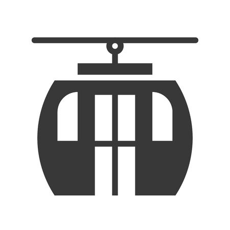 Cable car vector, Chirstmas related solid design iconのイラスト素材