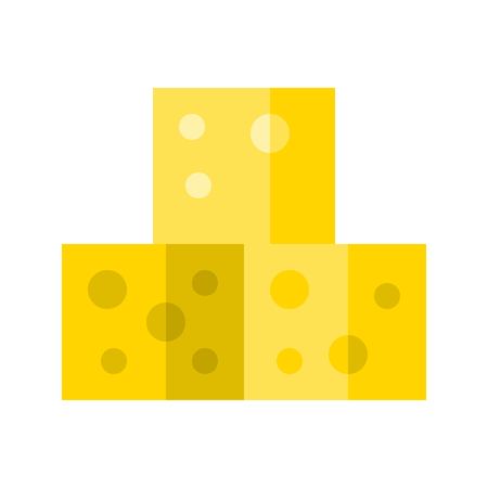 Cheese vector, grocery store related flat design iconのイラスト素材