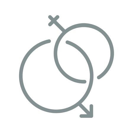 Sex symbol vector, wedding related flat design iconのイラスト素材