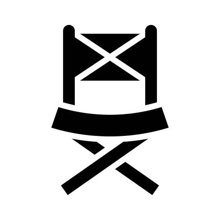 Picnic chair vector, Barbecue related solid design iconのイラスト素材