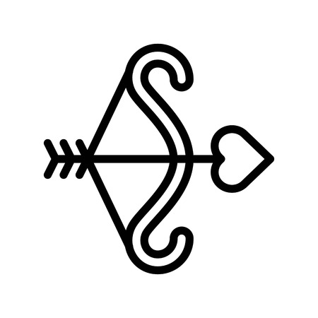 Bow vector, Valentine and love related line style iconのイラスト素材