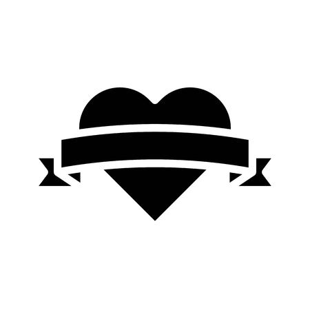 Heart award vector, Valentine and love related solid style iconのイラスト素材