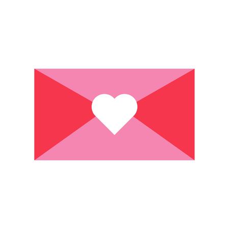 Mail vector, Valentine and love related flat style iconのイラスト素材