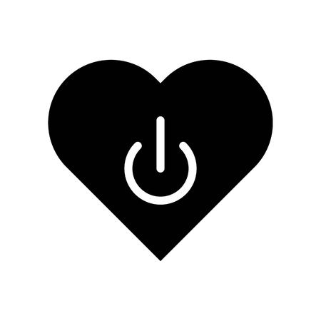 On off heart vector, Valentine and love related solid style iconのイラスト素材