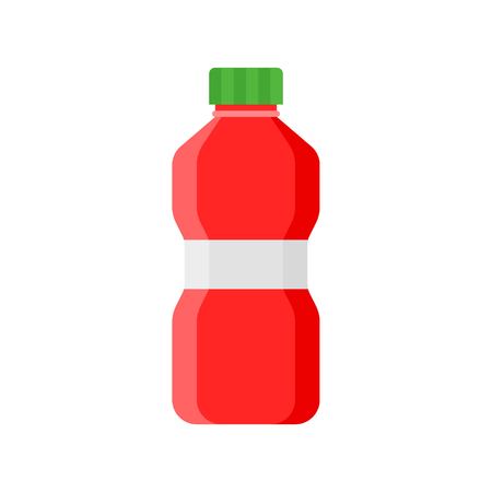 Plastic bottle vector illustration, flat design iconのイラスト素材