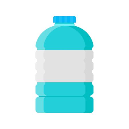 Plastic bottle vector illustration, flat design iconのイラスト素材