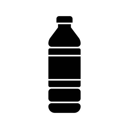 Plastic bottle vector illustration, solid design iconのイラスト素材