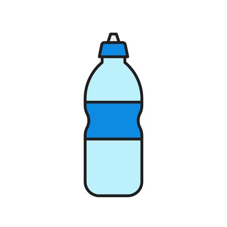 Plastic bottle vector illustration, filled design editable outline iconのイラスト素材