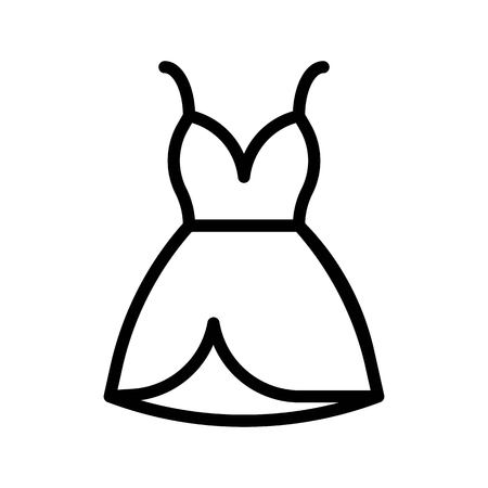 Women dress vector illustration, line design iconのイラスト素材