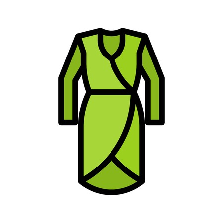 Women dress vector illustration, filled design editable outline iconのイラスト素材