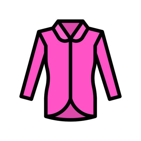 Coat vector illustration, filled design editable outline iconのイラスト素材