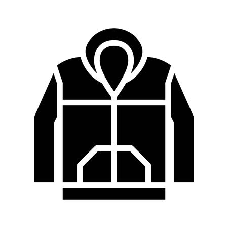 Jacket or Coat vector illustration, solid design iconのイラスト素材