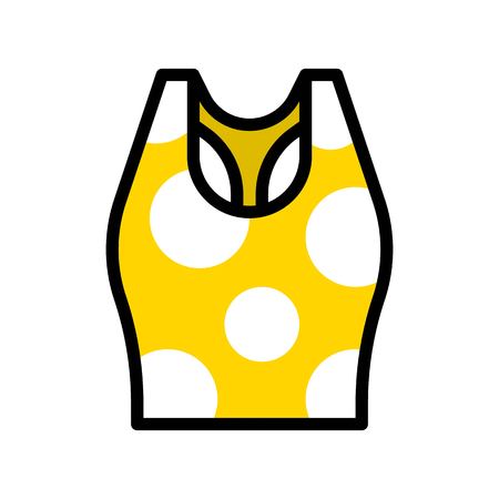 Women dress vector illustration, filled design editable outline iconのイラスト素材