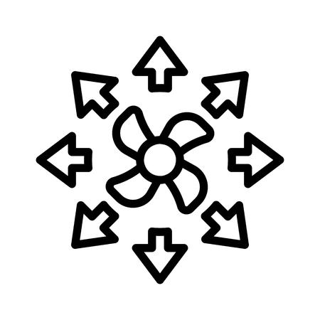 Propeller vector illustration, Isolated line design iconのイラスト素材