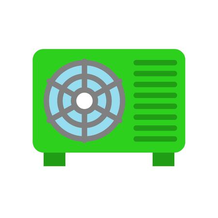 Air conditioner compressor unit vector illustration, Isolated filat design iconのイラスト素材