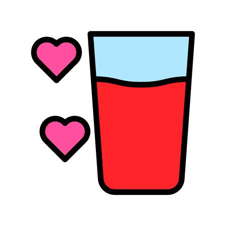 Syrup vector illustration, filled style icon editable outlineのイラスト素材