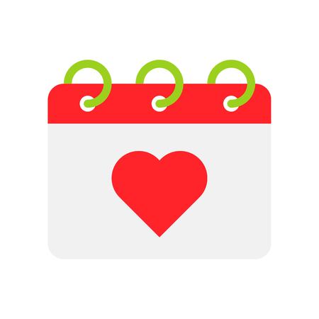Calendar vector illustration, Isolated flat design iconのイラスト素材