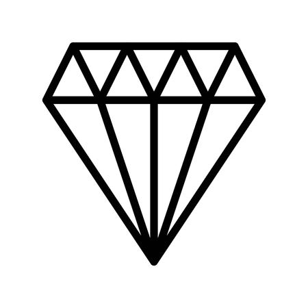 Diamond vector illustration, Isolated line design iconのイラスト素材