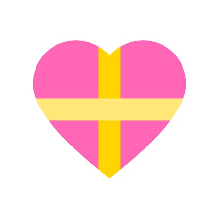 Gift box vector illustration, Isolated flat design iconのイラスト素材