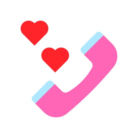 Phone vector illustration, Isolated flat design iconのイラスト素材