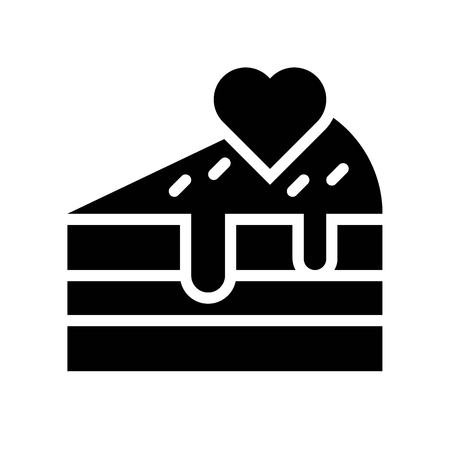 Cake vector illustration, Isolated solid design iconのイラスト素材