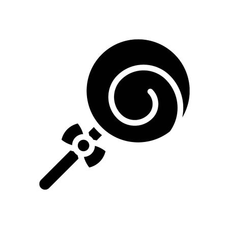Lollipop vector illustration, Isolated solid design iconのイラスト素材
