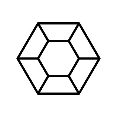 Gemstone vector illustration, Isolated line design iconのイラスト素材