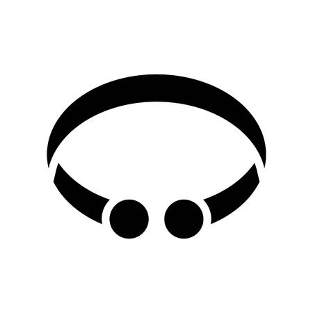 Bracelet vector illustration, Isolated solid design iconのイラスト素材