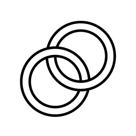 Rings vector illustration, Isolated line design iconのイラスト素材