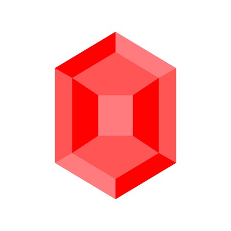 Gemstone vector illustration, Isolated flat design iconのイラスト素材