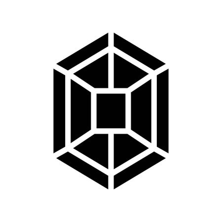 Gemstone vector illustration, Isolated solid design iconのイラスト素材