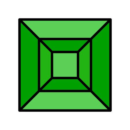 Gemstone vector icon, filled design editable outlineのイラスト素材
