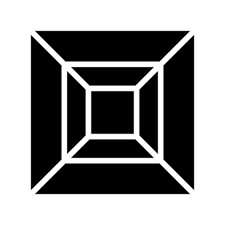 Gemstone vector illustration, Isolated solid design iconのイラスト素材